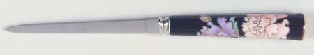 Cloisonne Peony Black Letter Opener