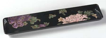 Cloisonne Peony Black Pen Tray