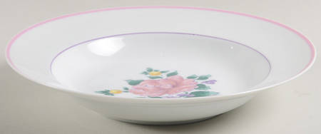 Country Bouquet Rim Soup Bowl