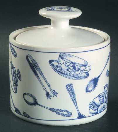 Colony Blue Sugar Bowl & Lid