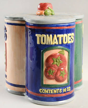 Country Cupboard Cookie Jar & Lid