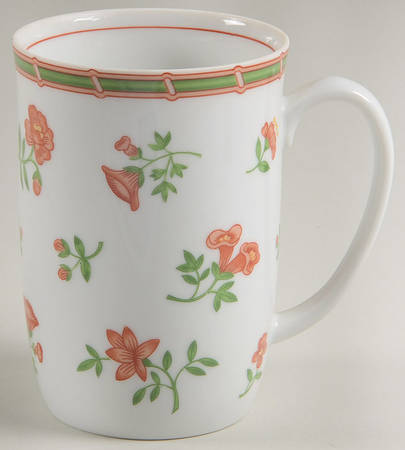 Coral Damask Mug