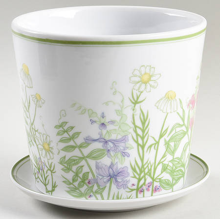 Country Garden 5" Flower Pot & Underplate