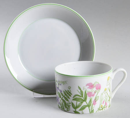 Country Garden Flat Cup & Saucer Set