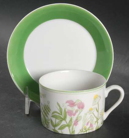 Country Garden Flat Cup & Saucer Set