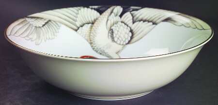Crane with Pine 9" Round Vegetable Bowl