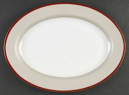 Deauville Burgundy 14" Oval Serving Platter