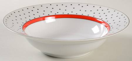 Dotted Suisse Rim Soup Bowl