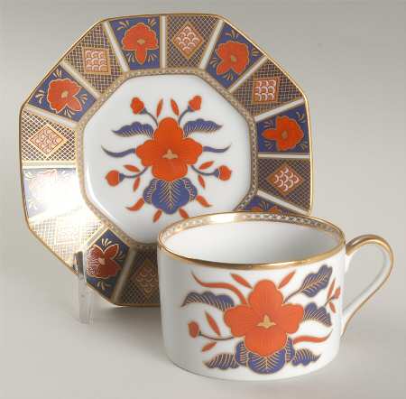 Empress Octagonal Flat Cup & Saucer Set