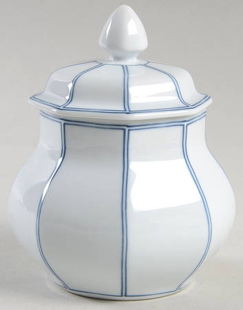 Facette Bleu Sugar Bowl & Lid