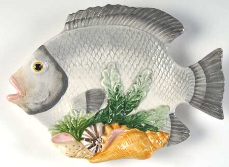 Fish Market  (Discontinued 1998) Canape Plate