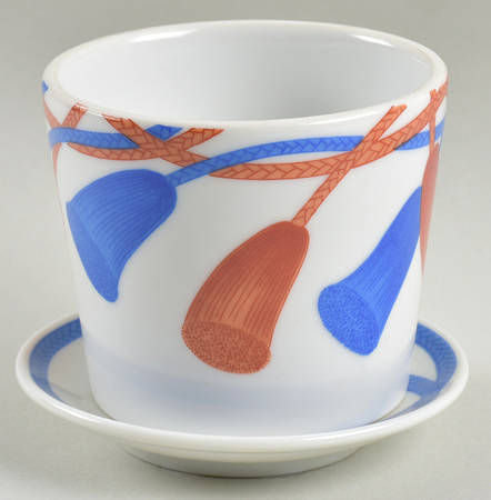 Meiji Tassel 3" Flower Pot & Underplate