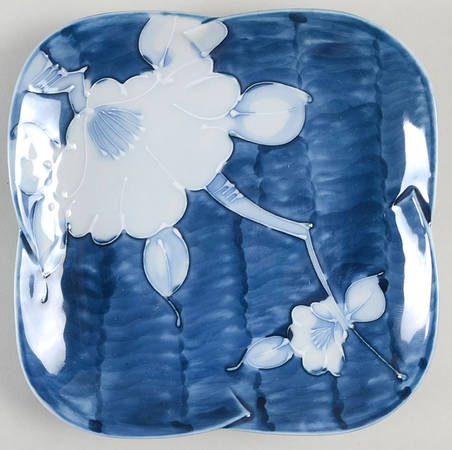 Camellia Folkart 6" Square Plate