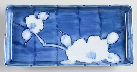 Camellia Folkart 8" Rectangular Tray