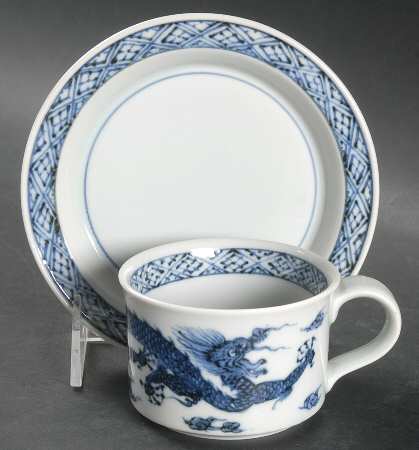 Flying Dragon Flat Cup & Saucer Set