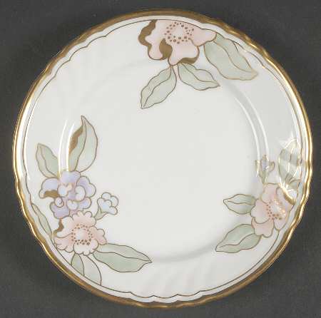 Fleur Fantasia Peach Bread & Butter Plate
