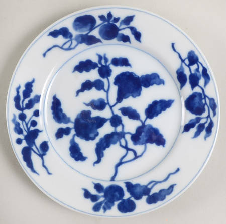 Floral Indigo Bread & Butter Plate
