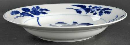 Floral Indigo Large Rim Soup Bowl