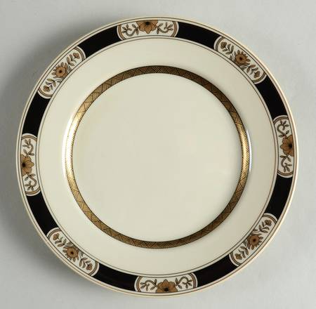Fleur Orientale Black Salad Plate