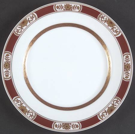 Fleur Orientale Cinnabar (Red) Salad Plate