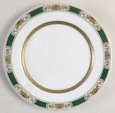 Fleur Orientale Green Bread & Butter Plate