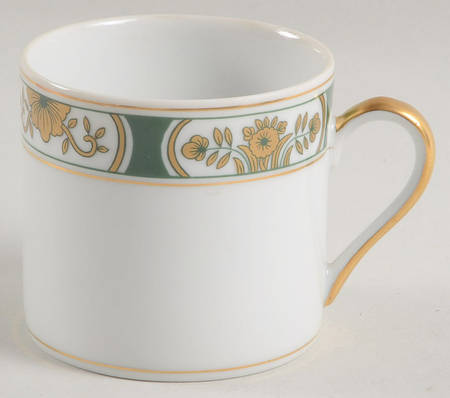 Fleur Orientale Green Flat Demitasse Cup