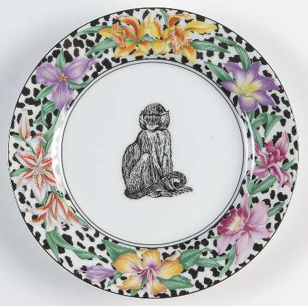 Fleurs Safari (With Animals) Bread & Butter Plate