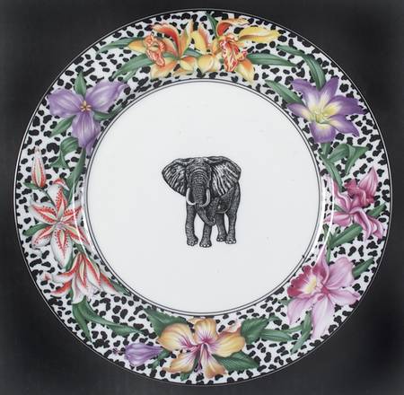 Fleurs Safari (With Animals) Dinner Plate