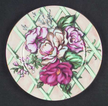 Floral Treillage Salad Plate