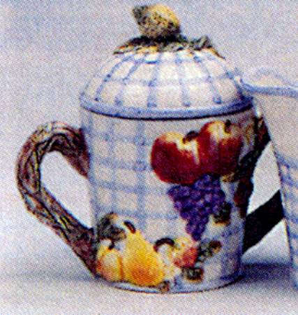Fruit Arbor Sugar Bowl & Lid