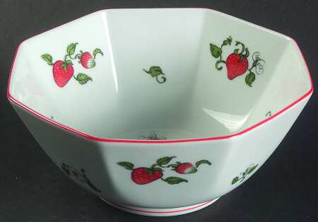 Fraise De Bois 6" Octagonal Vegetable Bowl