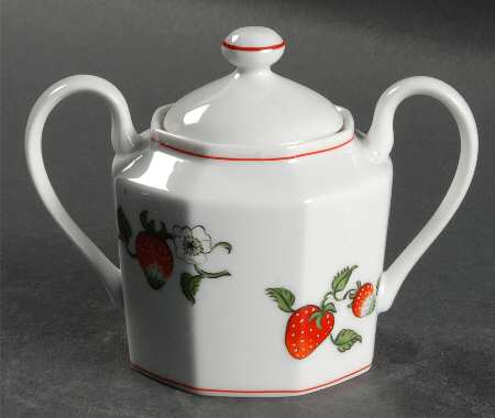 Fraise De Bois Sugar Bowl & Lid