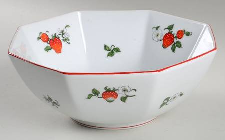 Fraise De Bois 8" Octagonal Vegetable Bowl