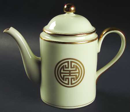 Gold Mandarin Crest Coffee Pot & Lid