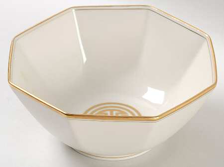 Gold Mandarin Crest 6" Octagonal Vegetable Bowl