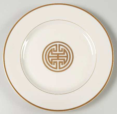 Gold Mandarin Crest Salad Plate
