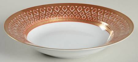 Gold Pavillion Large Rim Soup Bowl