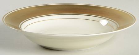 Gold Rondelet Large Rim Soup Bowl