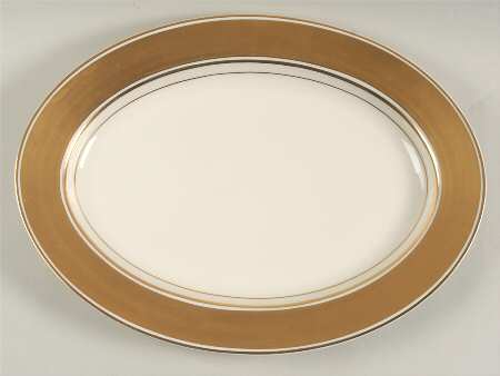 Gold Rondelet 14" Oval Serving Platter