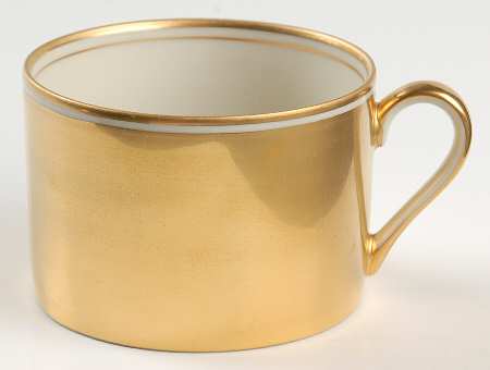 Gold Rondelet Flat Cup