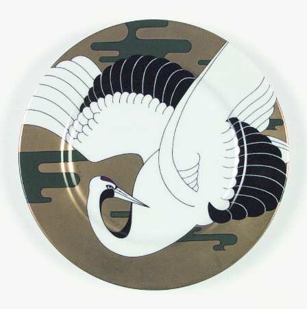 Golden Tancho Stork Salad Plate