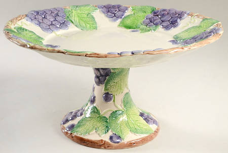 Grape Arbor 11" Diameter Pedestal Cake Stand by Fitz & Floyd