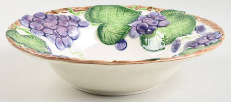 Grape Arbor Rim Soup Bowl by Fitz & Floyd