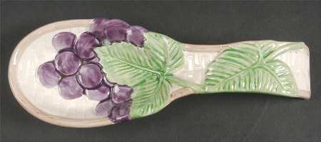 Grape Arbor Spoon Rest/Holder (Holds 1 Spoon)