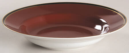 Hattori Cinnabar Large Rim Soup Bowl