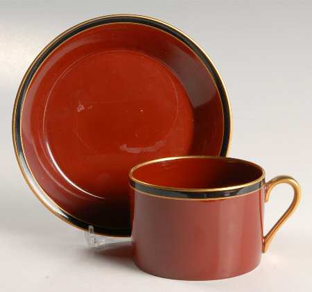 Hattori Cinnabar Flat Cup & Saucer Set