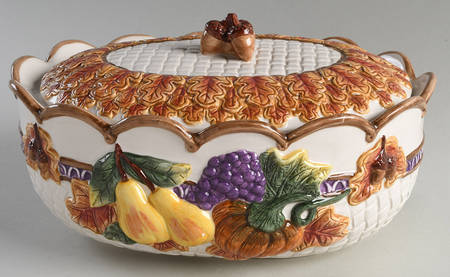 Harvest Time Oval Covered Vegetable