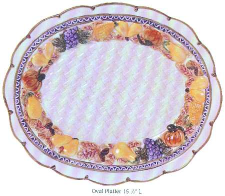Harvest Time 15" Oval Serving Platter