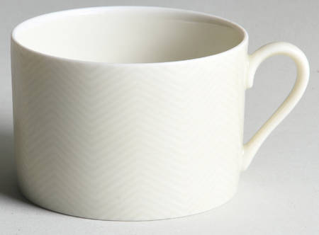 Herringbone (Fawn Brown on Buff) Flat Cup by Fitz & Floyd
