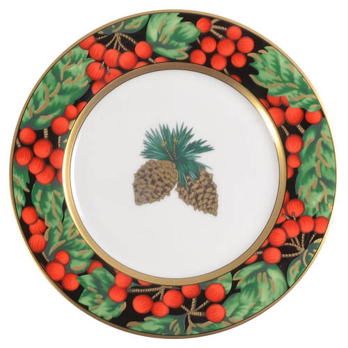 Holiday Pine Bread & Butter Plate